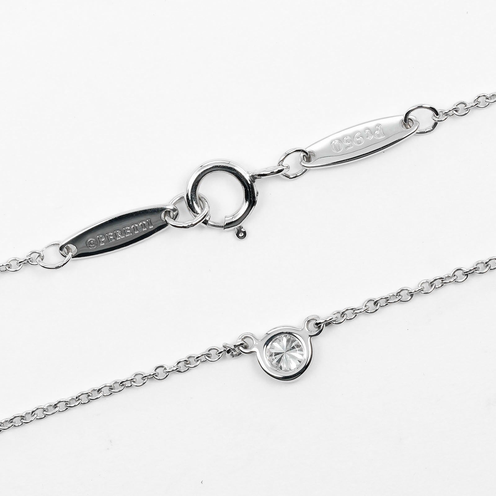 Tiffany & Co By The Yard Silver Platinum Necklace Jewelry (Pre-Owned)
