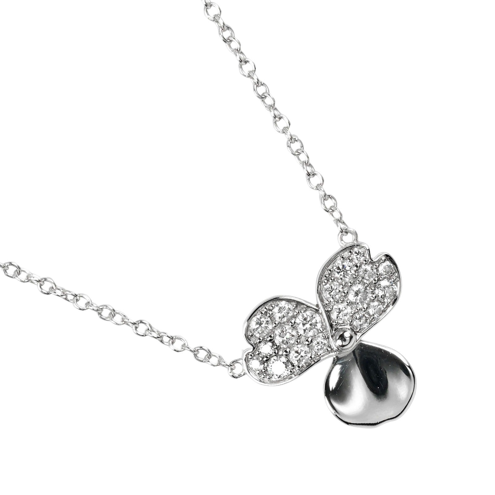 Tiffany & Co Paper Flowers Silver Platinum Necklace Jewelry (Pre-Owned)