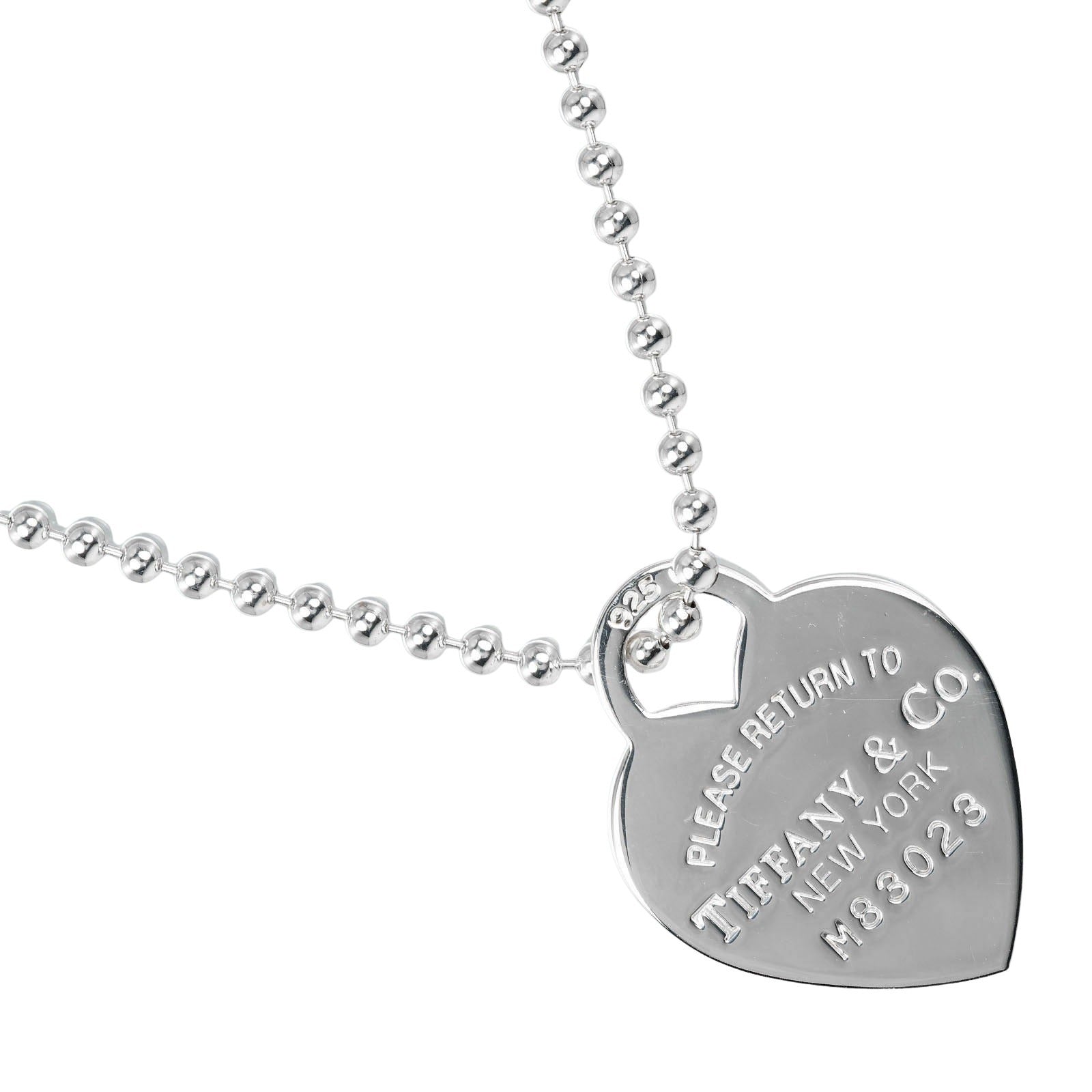 Tiffany & Co Return To Heart Tag Silver Silver Necklace Jewelry (Pre-Owned)