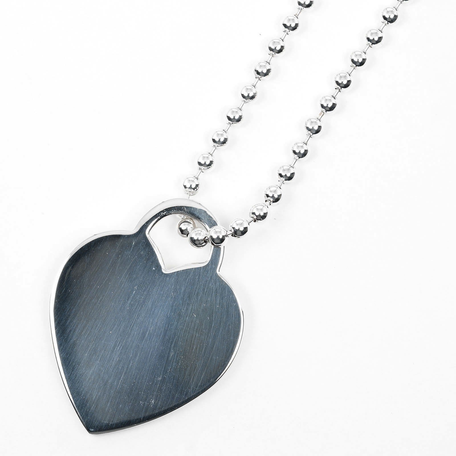 Tiffany & Co Return To Heart Tag Silver Silver Necklace Jewelry (Pre-Owned)