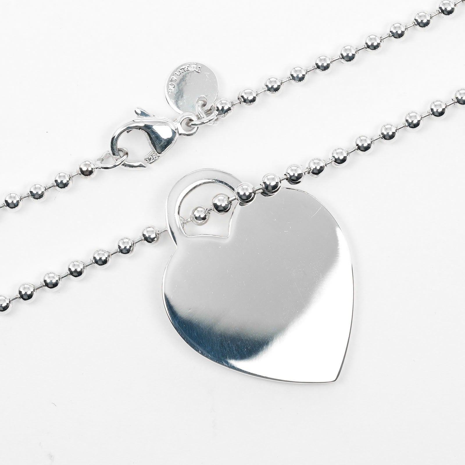 Tiffany & Co Return To Heart Tag Silver Silver Necklace Jewelry (Pre-Owned)