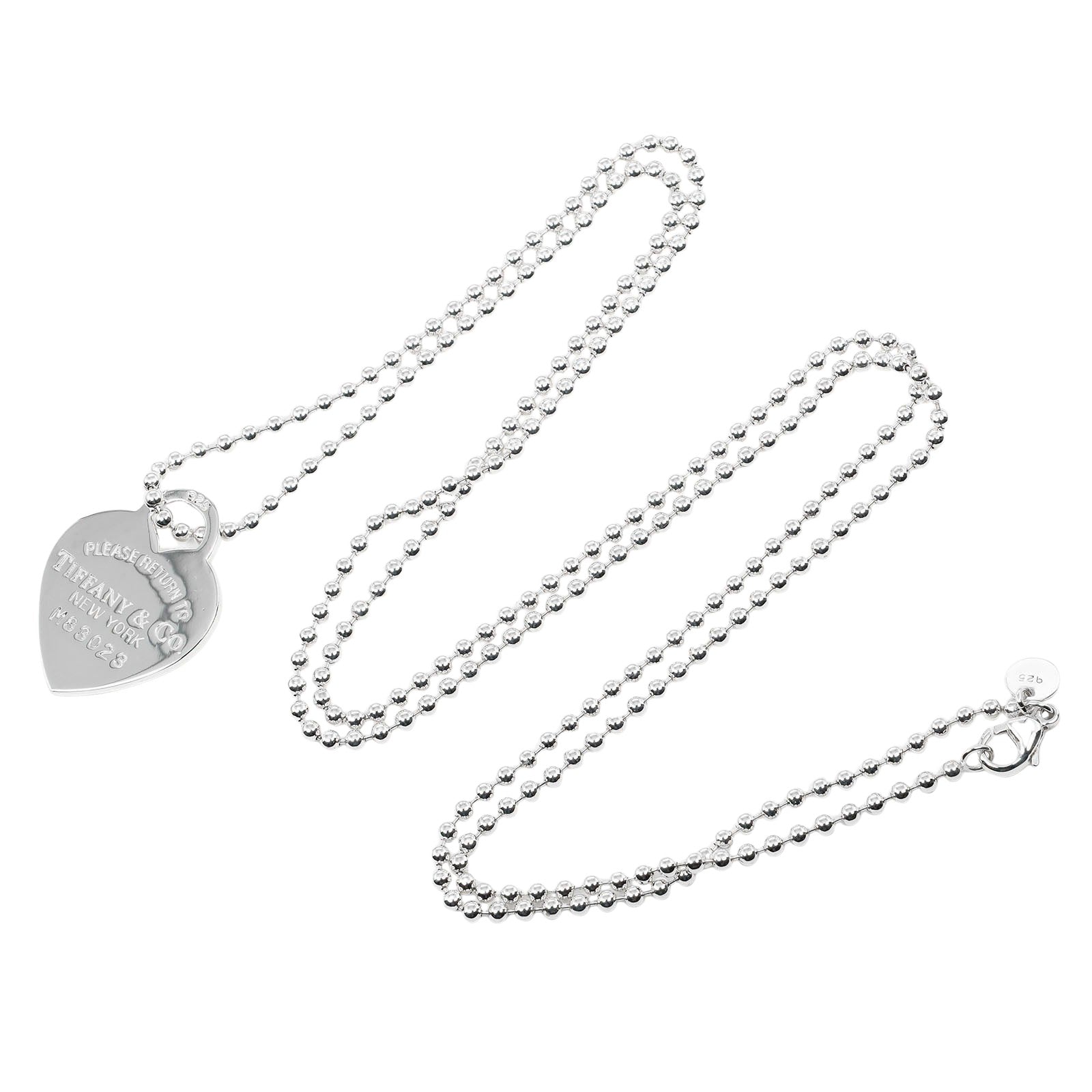Tiffany & Co Return To Heart Tag Silver Silver Necklace Jewelry (Pre-Owned)