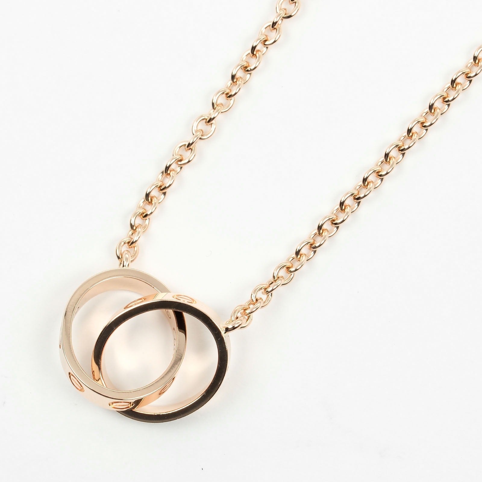 Cartier Love Gold Rose Gold Necklace Jewelry (Pre-Owned)
