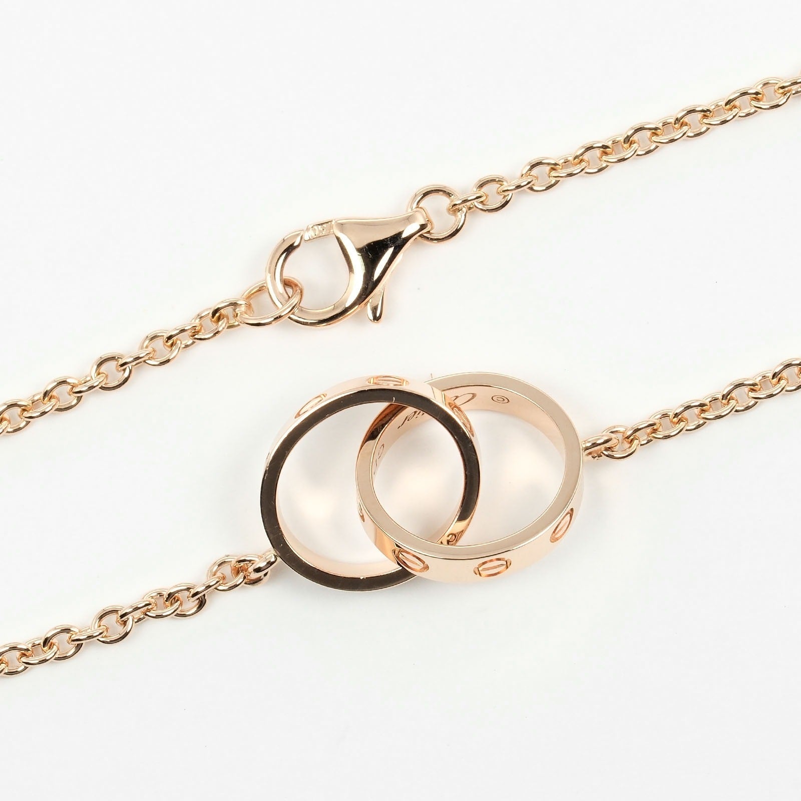 Cartier Love Gold Rose Gold Necklace Jewelry (Pre-Owned)