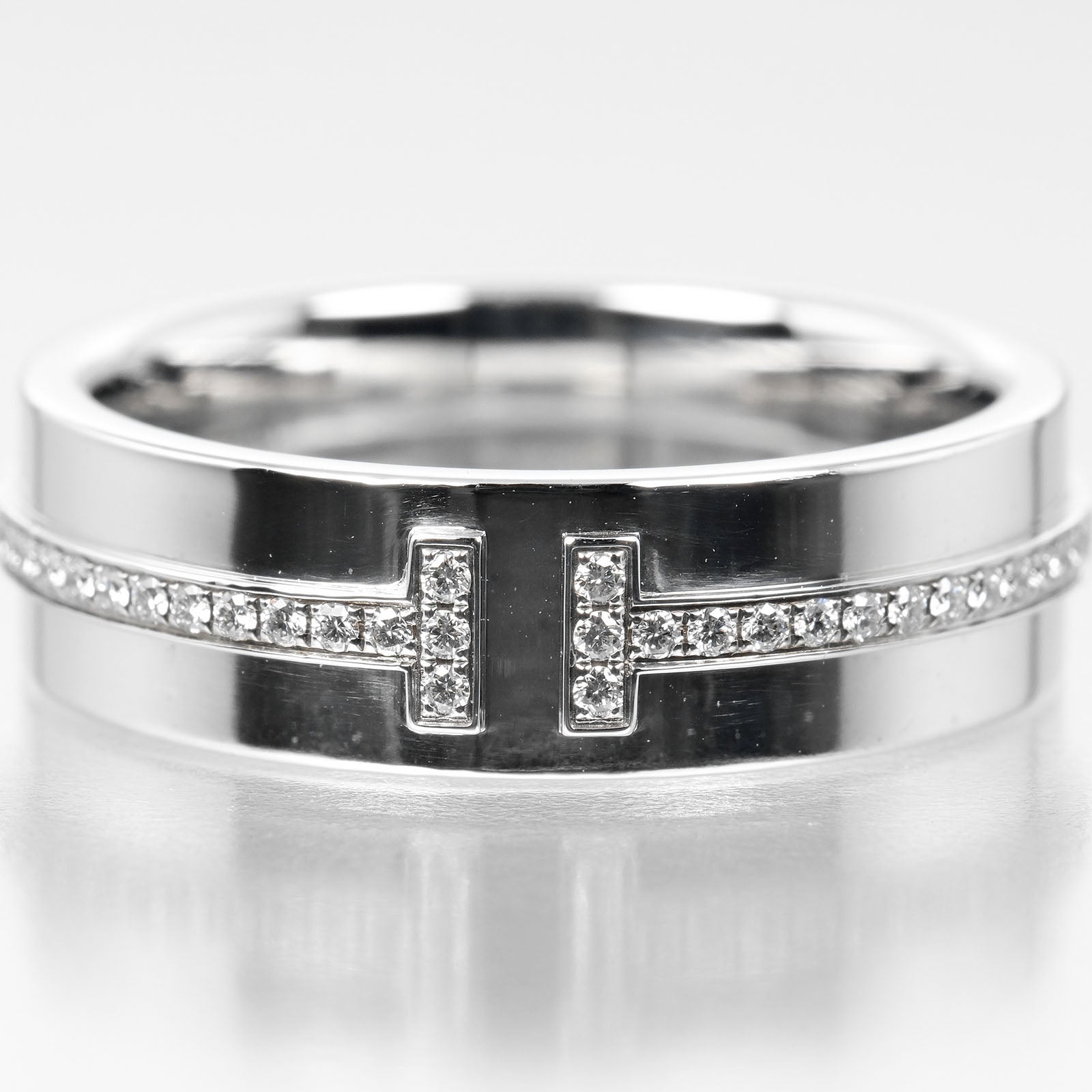 Tiffany & Co T Two Black White Gold Ring Jewelry (Pre-Owned)