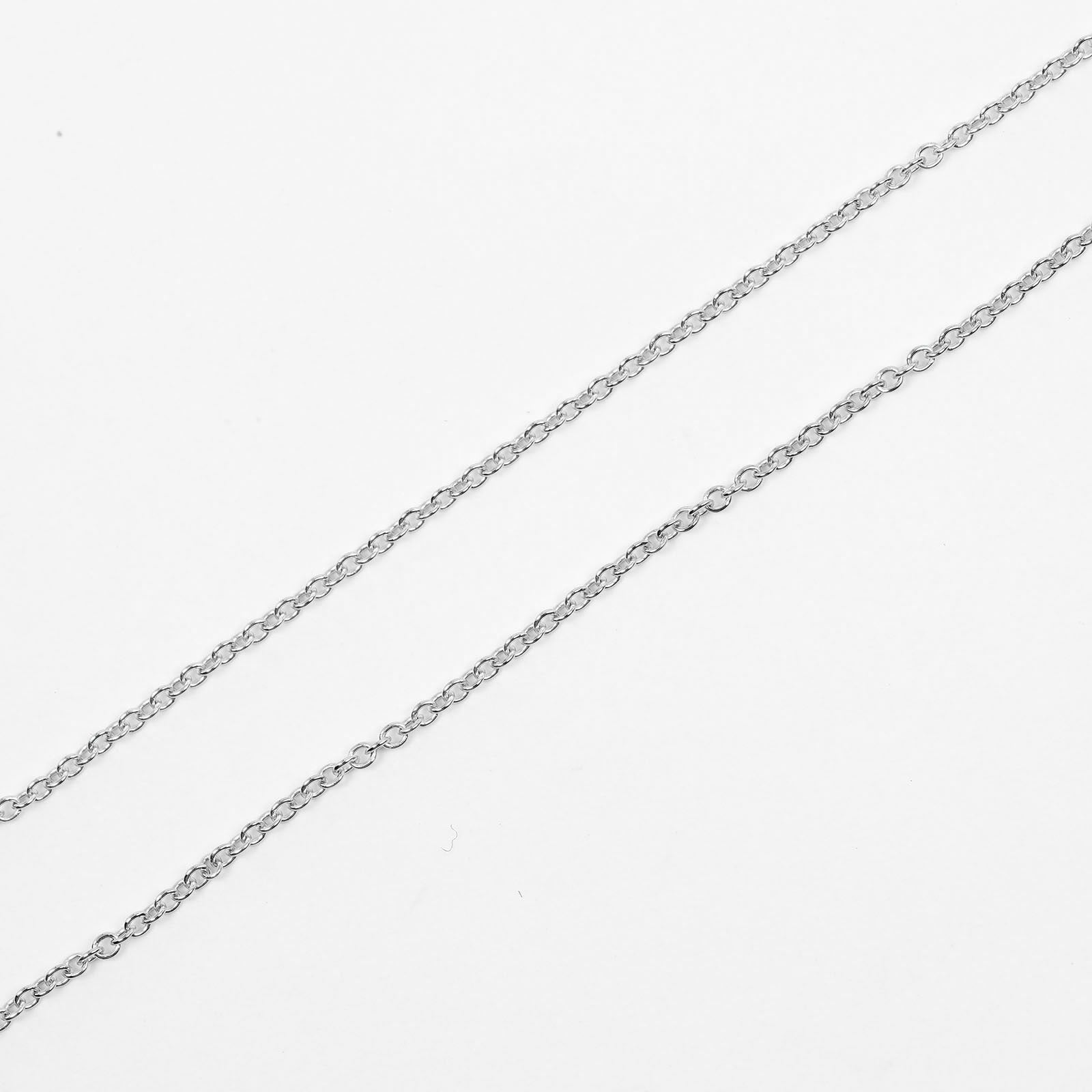 Tiffany & Co T Smile Silver White Gold Necklace Jewelry (Pre-Owned)
