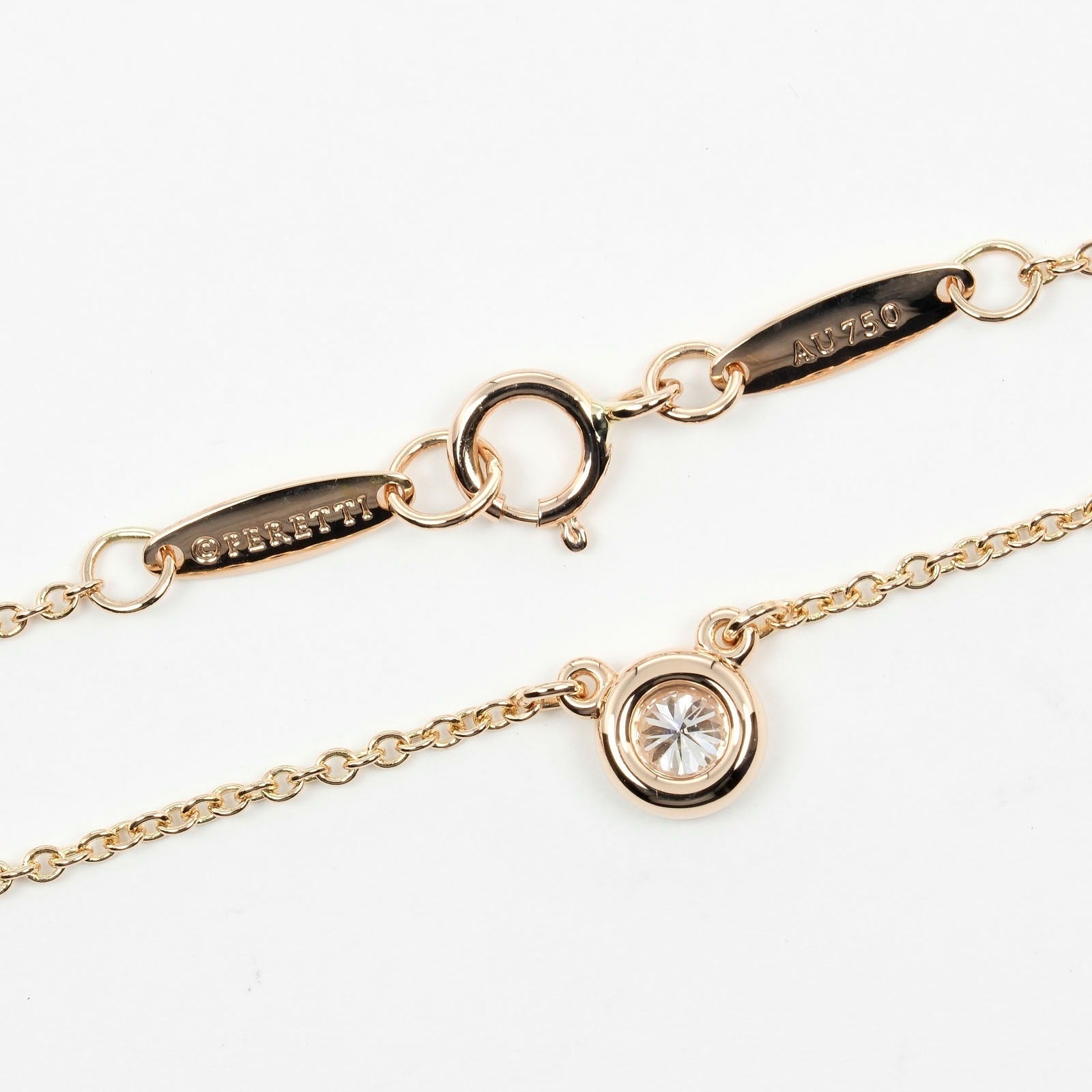 Tiffany & Co By The Yard Gold Rose Gold Necklace Jewelry (Pre-Owned)