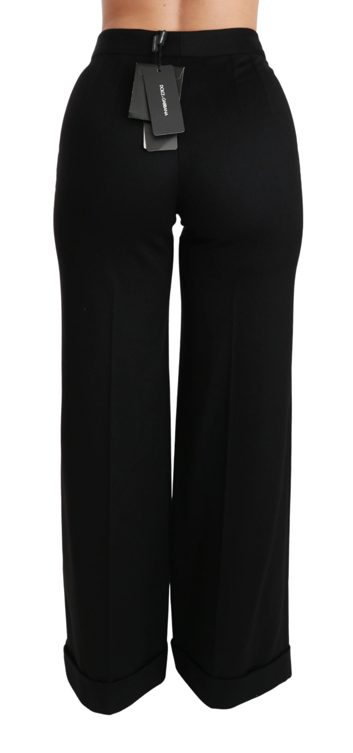 Dolce & Gabbana Elegant High Waist Flared Cashmere Women's Pants