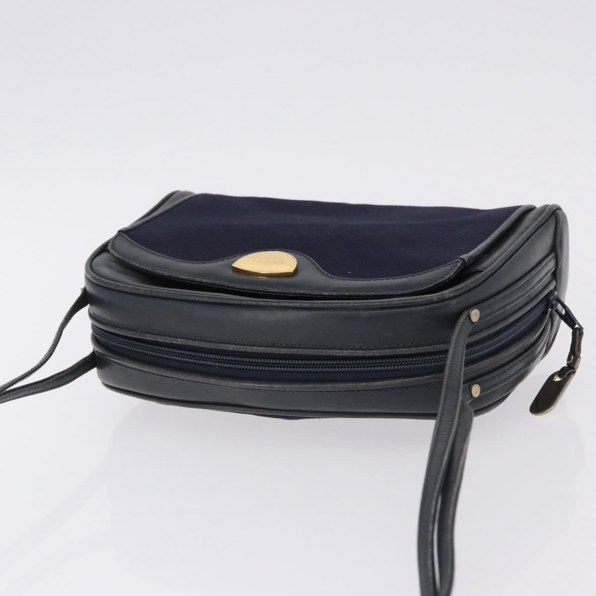 Gucci Micro Gg Canvas Canvas Navy Canvas Shoulder Bag Bag (Pre-Owned)