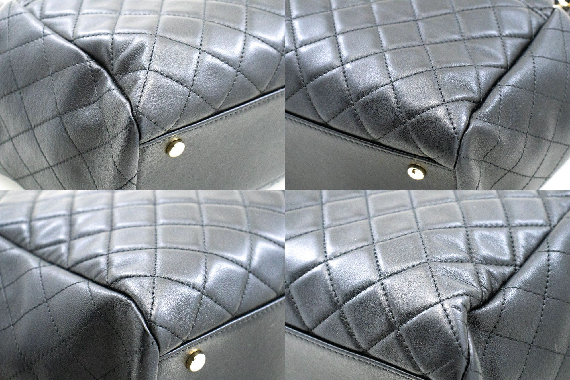 Chanel Drawstring Black Leather Shoulder Bag (Pre-Owned)