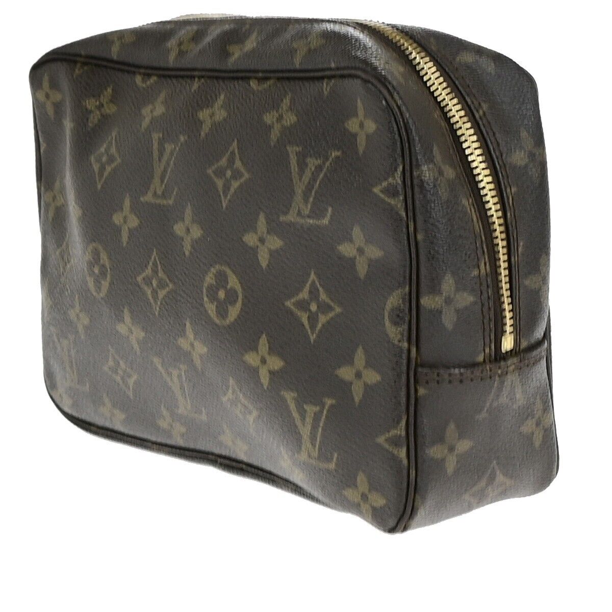 Louis Vuitton Trousse De Toilette Brown Canvas Clutch Bag (Pre-Owned)