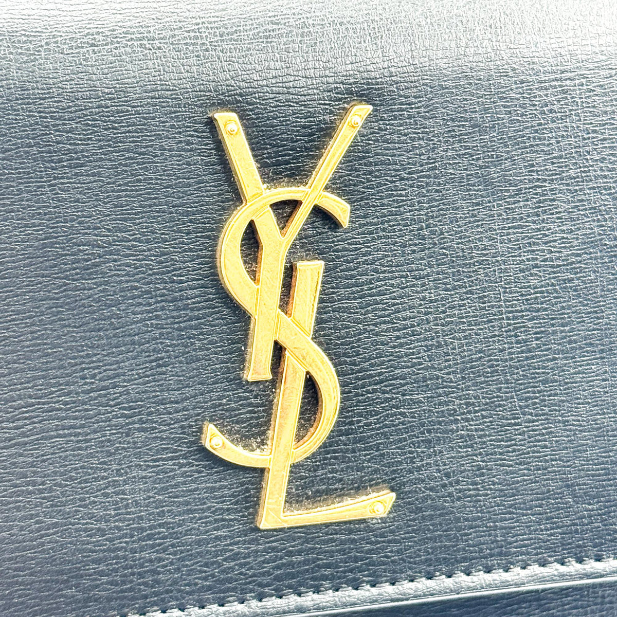 Saint Laurent Sunset Leather Black Calfskin Crossbody Bag Bag (Pre-Owned)