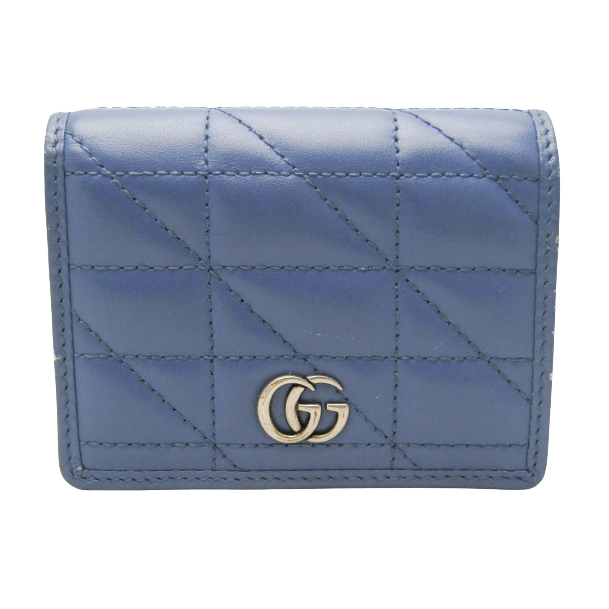 Gucci Blue Leather Wallet (Pre-Owned)