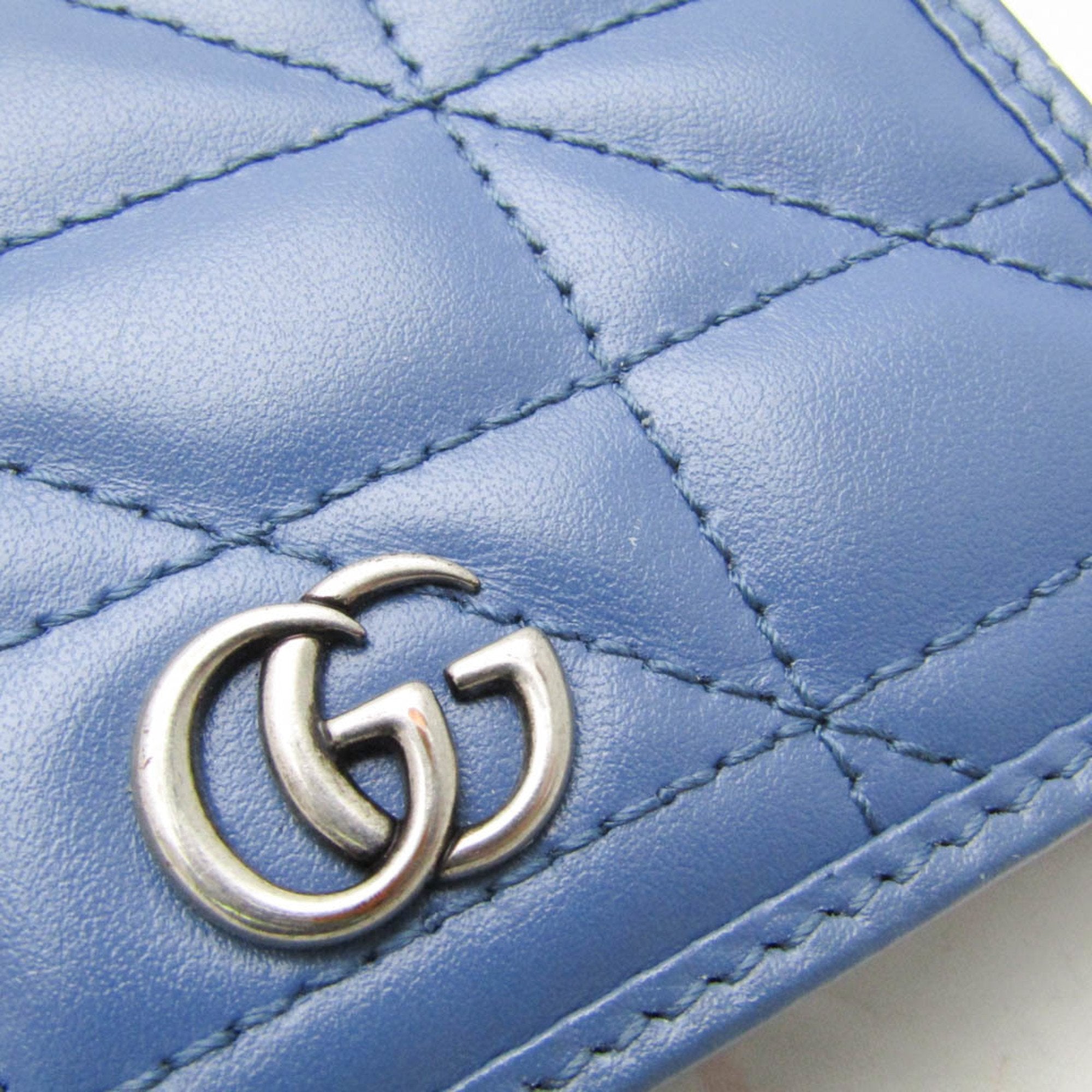 Gucci Blue Leather Wallet (Pre-Owned)