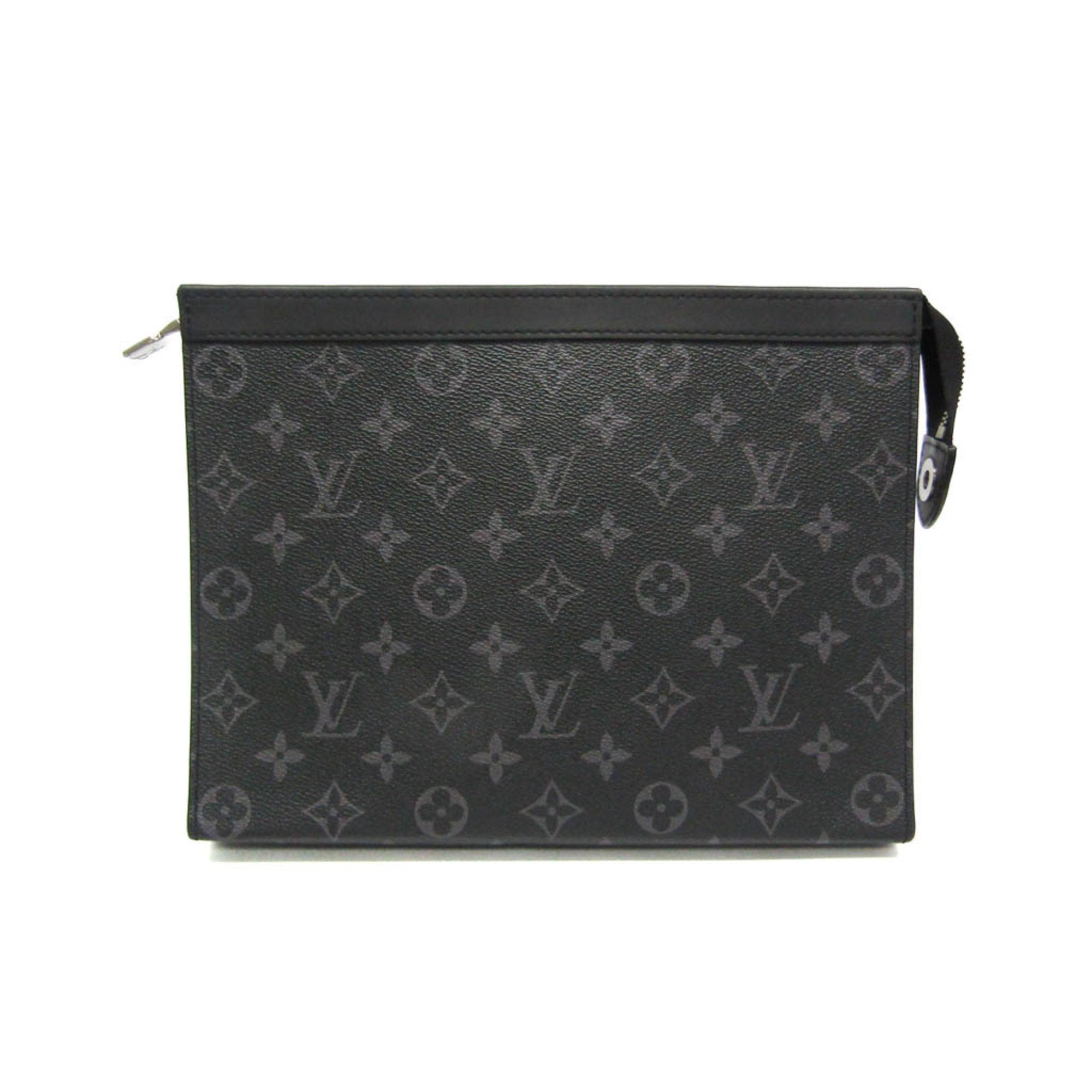Louis Vuitton Pochette Voyage Navy Canvas Clutch Bag (Pre-Owned)
