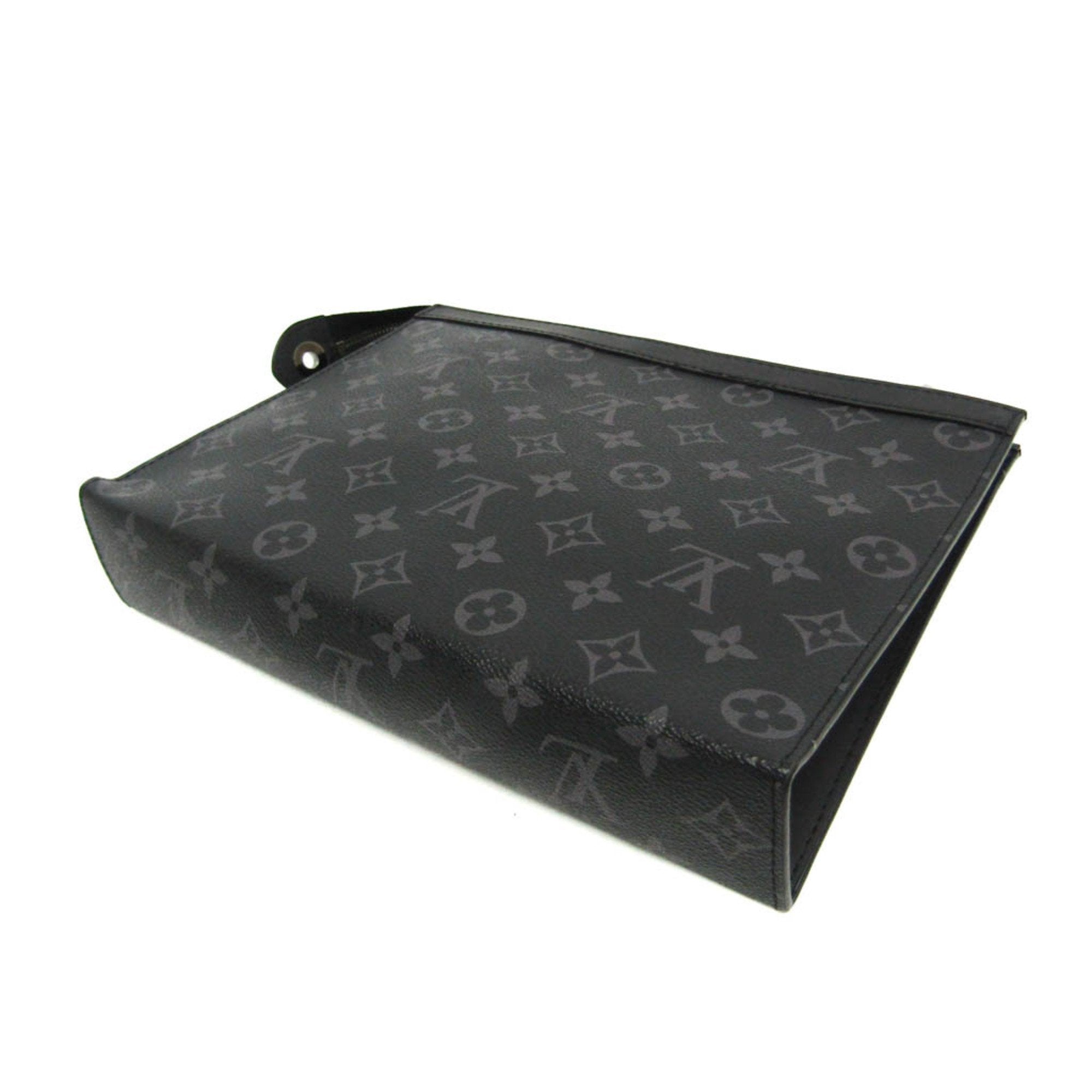 Louis Vuitton Pochette Voyage Navy Canvas Clutch Bag (Pre-Owned)