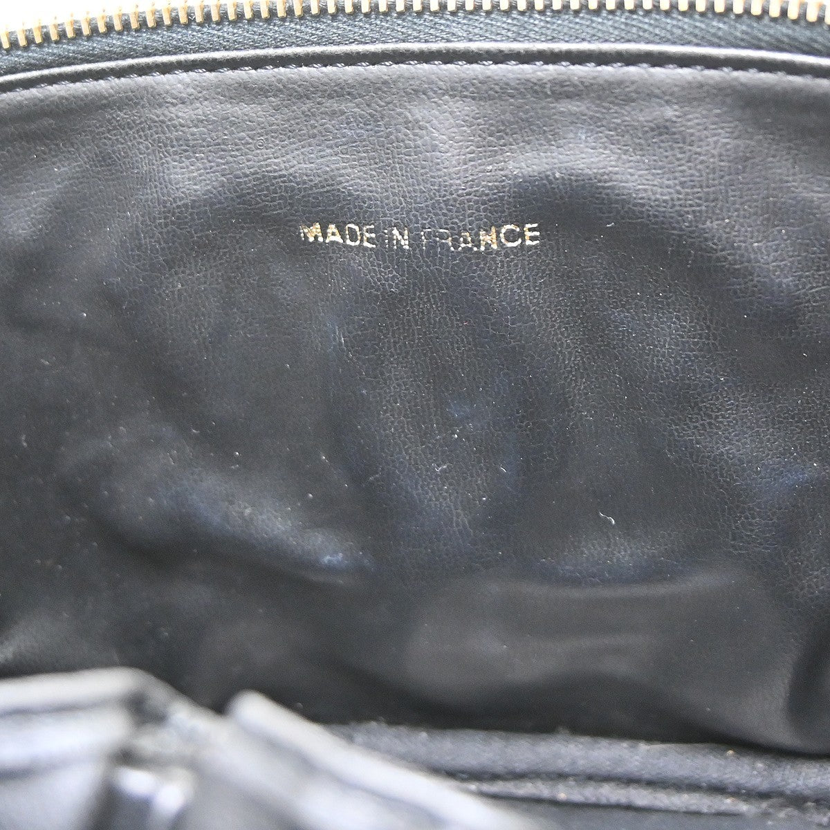 Chanel Vintage Timeless Cosmetic Case Caviar Black Leather Handbag (Pre-Owned)