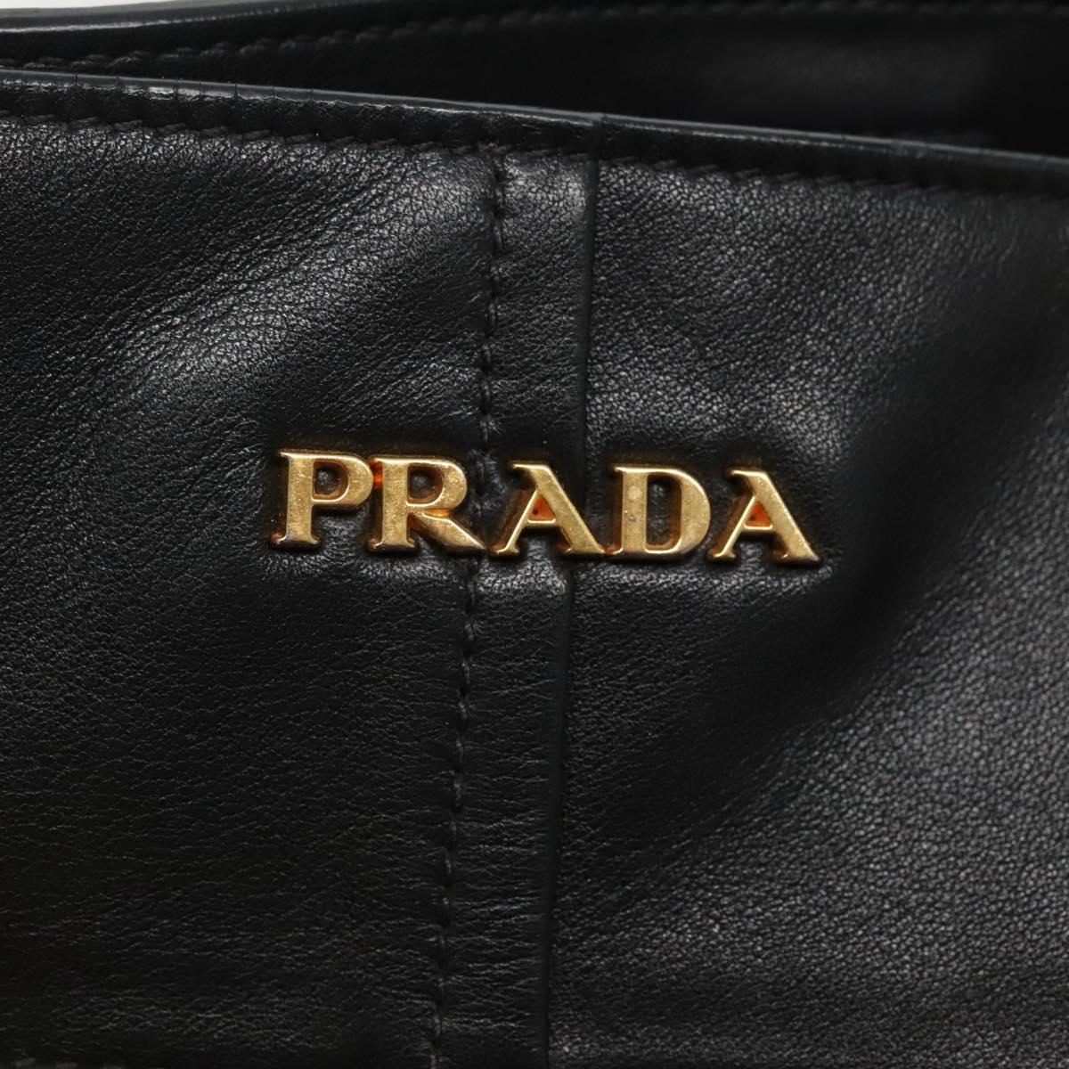 Prada Vitello Black Leather Tote Bag (Pre-Owned)