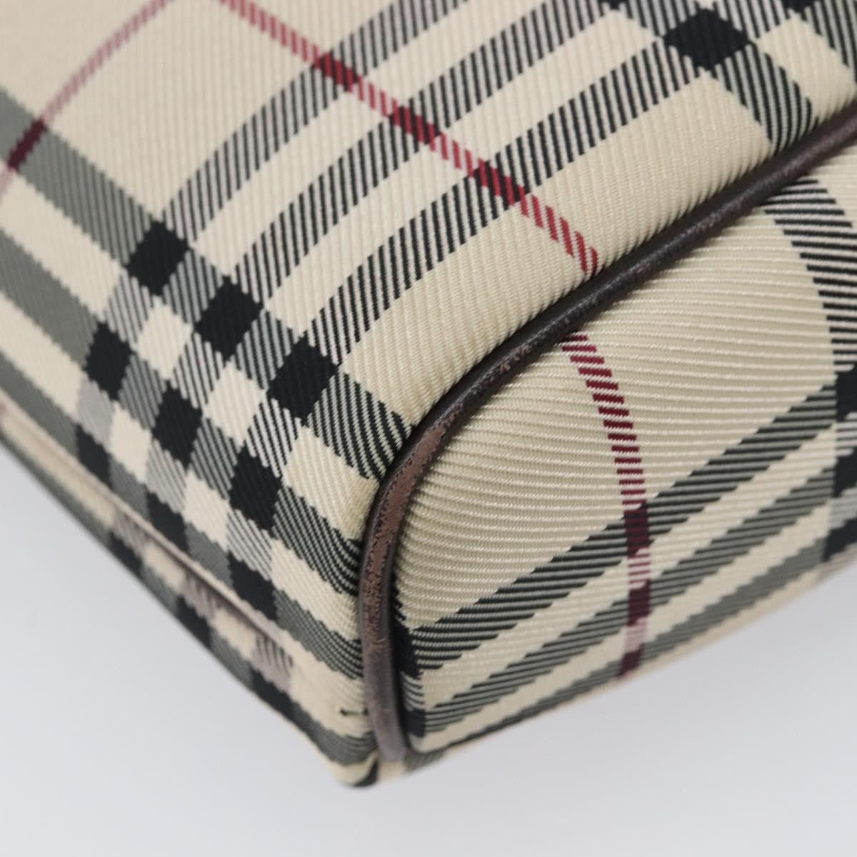Burberry Nova Check Nova Check Canvas Beige Canvas Handbag (Pre-Owned)