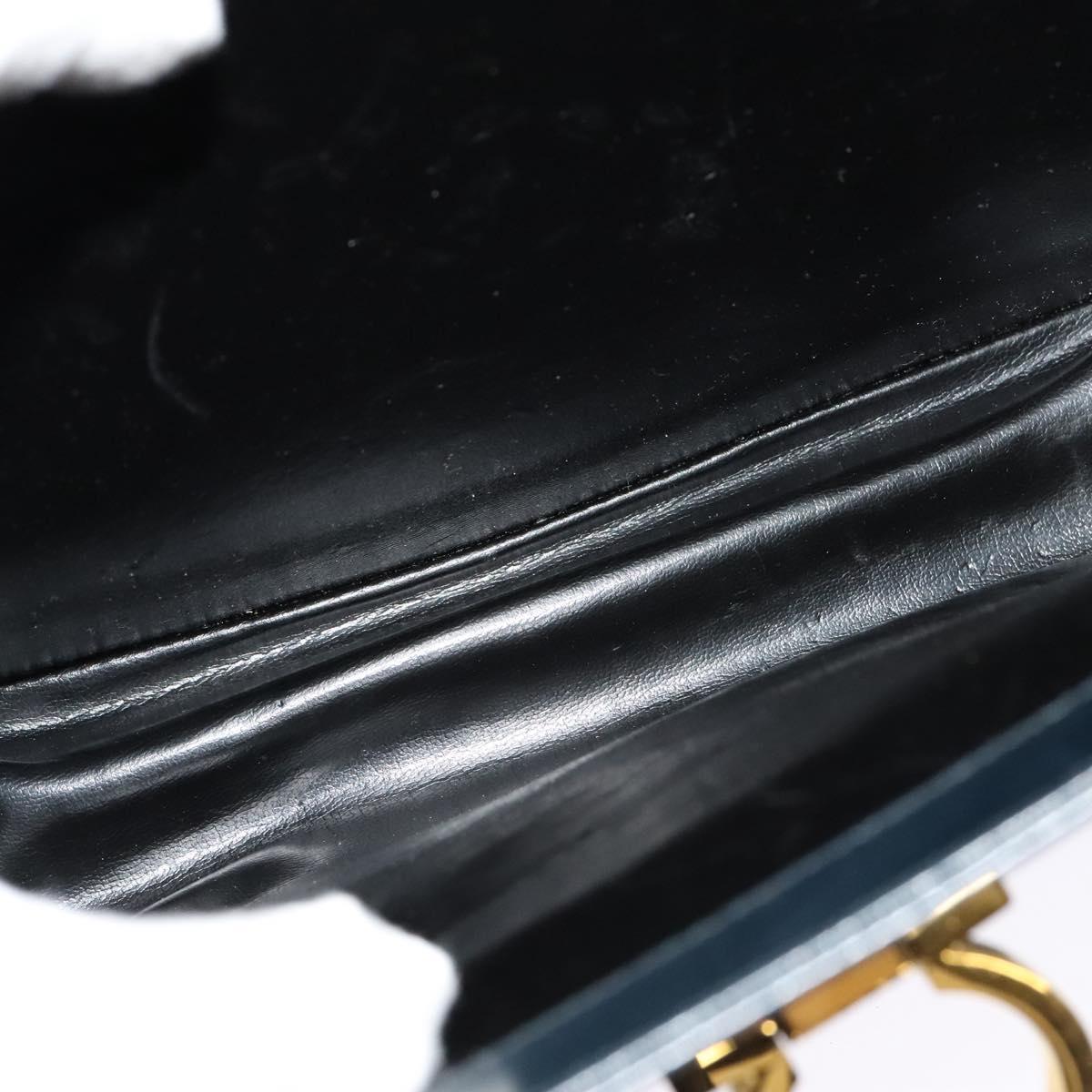Salvatore Ferragamo Gancini Black Leather Handbag (Pre-Owned)