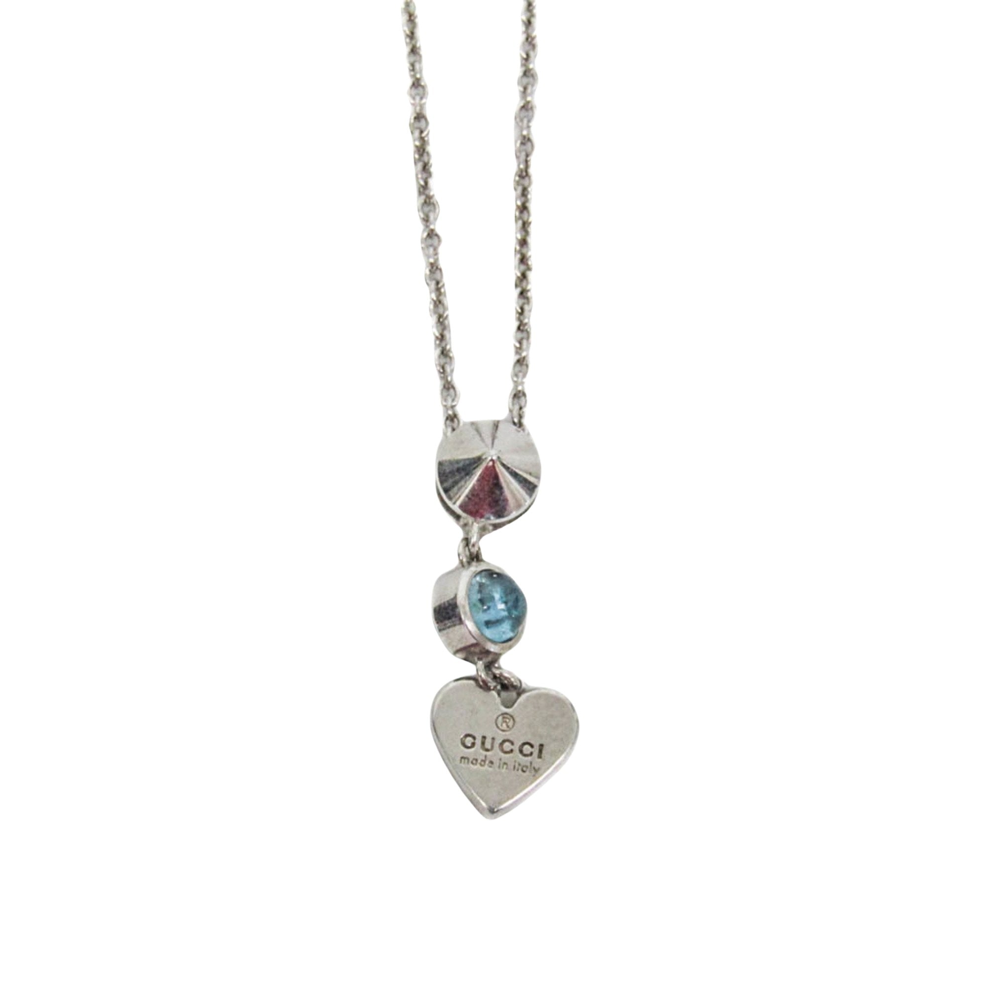 Gucci Silver Silver Necklace Jewelry (Pre-Owned)