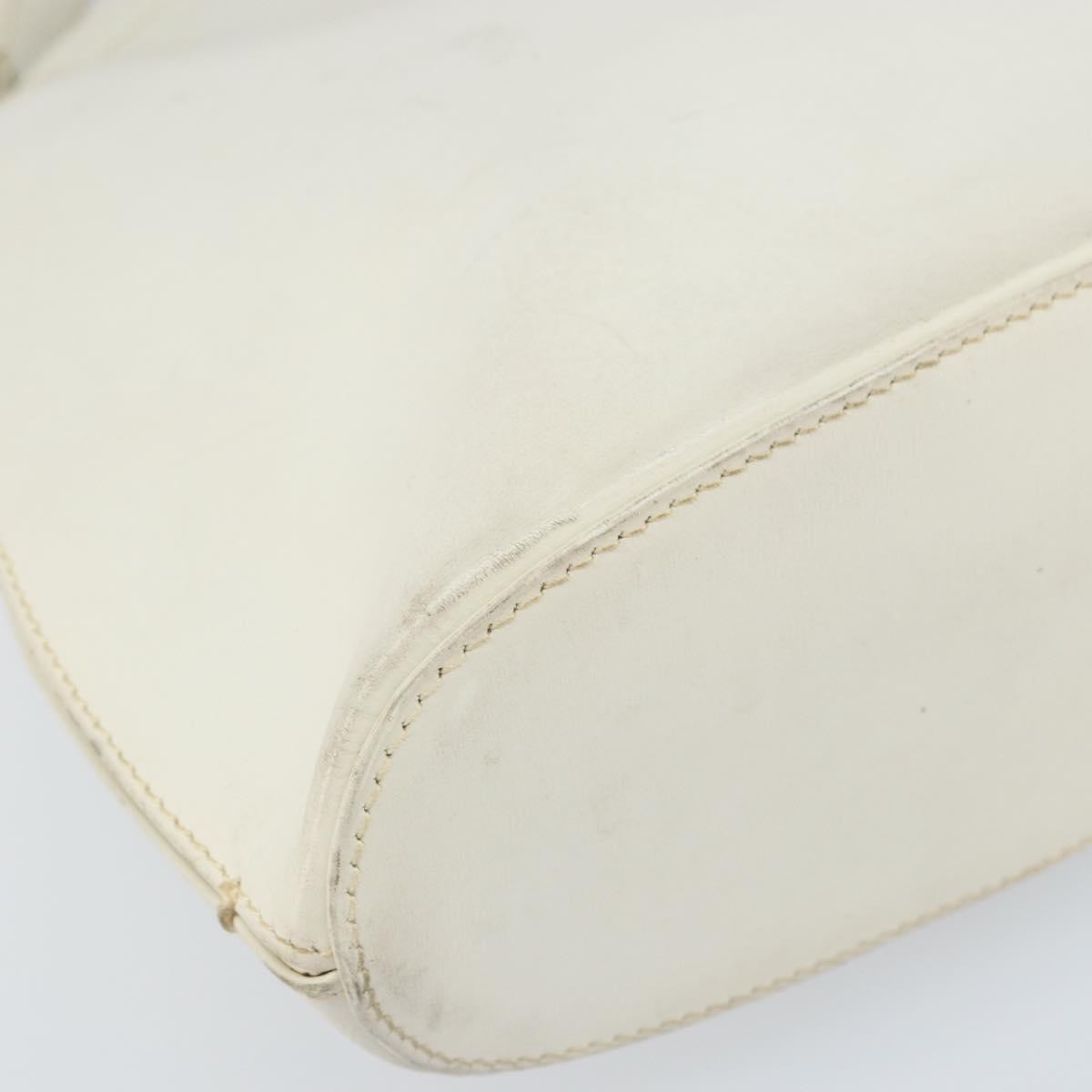 Gucci Vintage Leather White Leather Handbag (Pre-Owned)