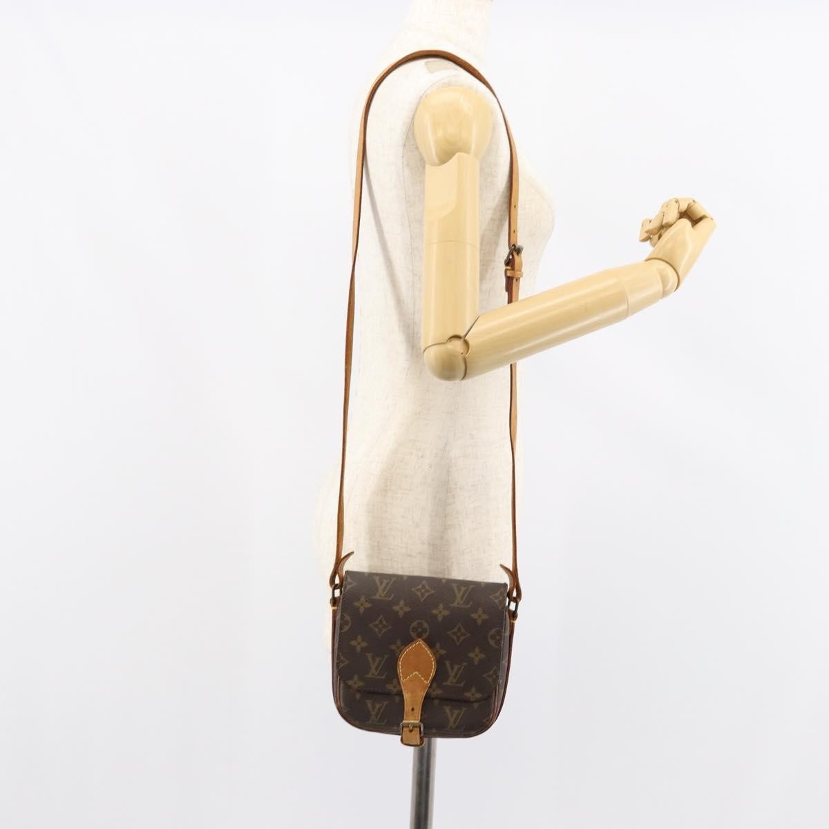 Louis Vuitton Cartouchiere Monogram Canvas Brown Canvas Shoulder Bag Bag (Pre-Owned)