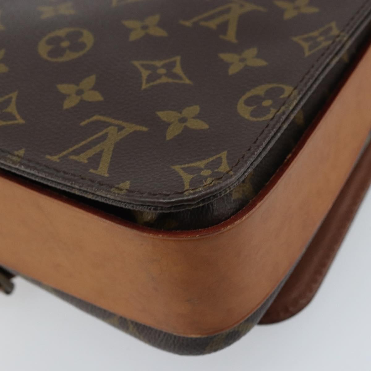 Louis Vuitton Cartouchiere Monogram Canvas Brown Canvas Shoulder Bag Bag (Pre-Owned)