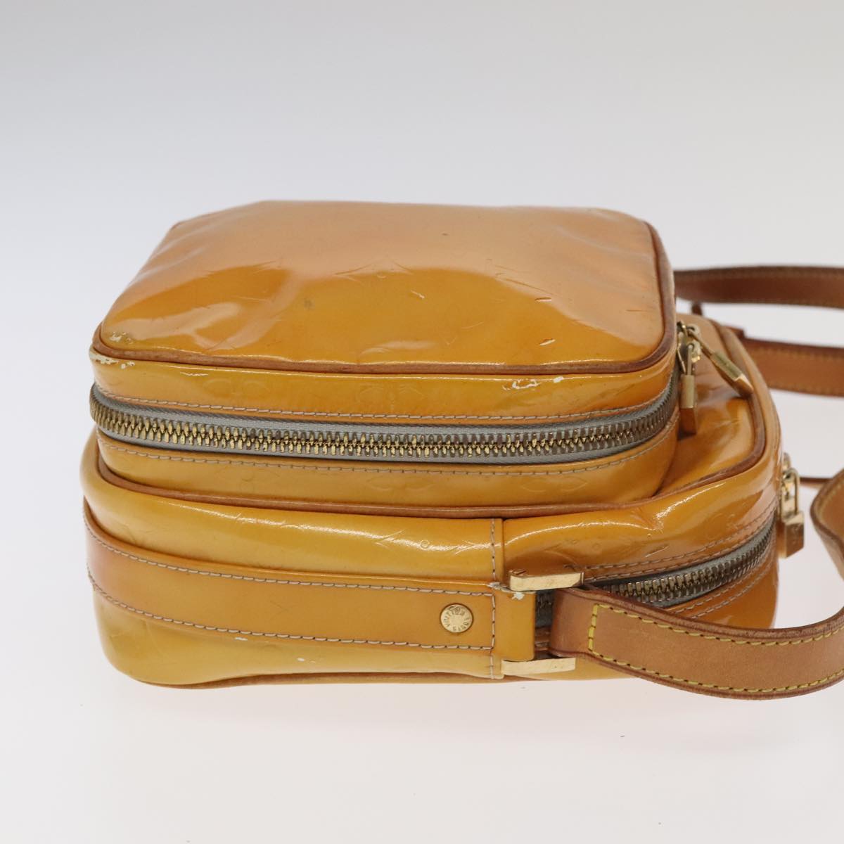 Louis Vuitton Wooster Yellow Patent Leather Clutch Bag (Pre-Owned)