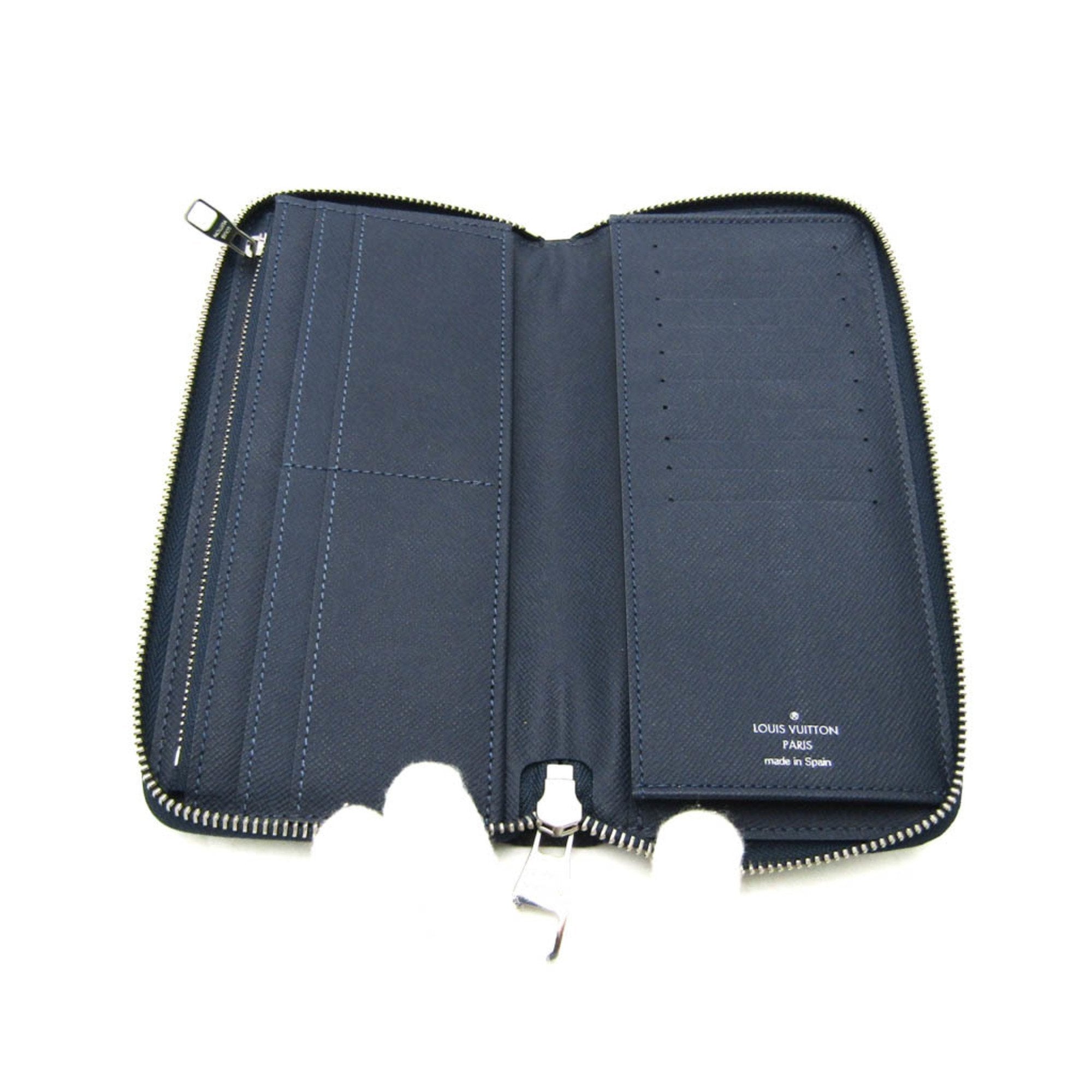 Louis Vuitton Zippy Wallet Navy Leather Wallet (Pre-Owned)