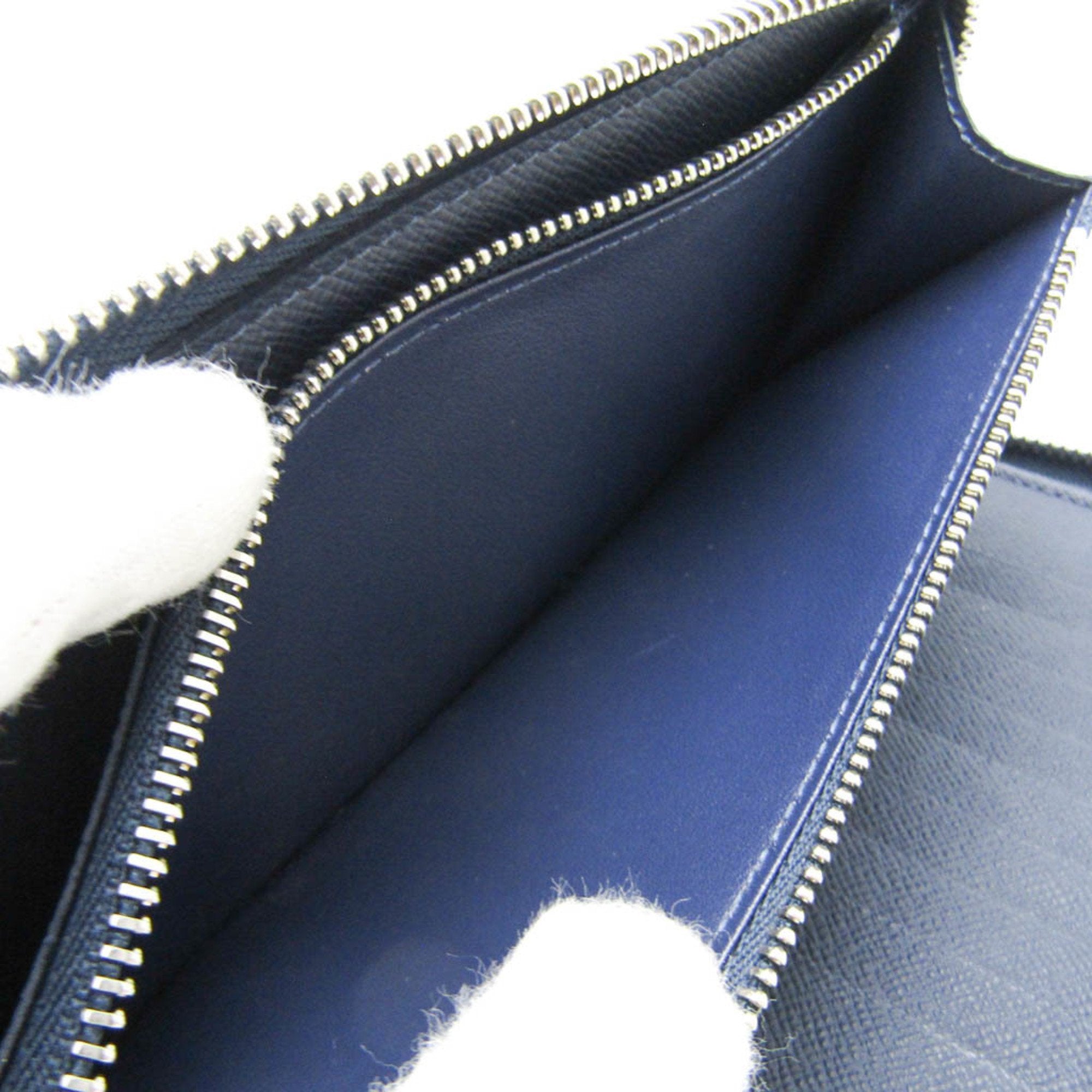 Louis Vuitton Zippy Wallet Navy Leather Wallet (Pre-Owned)