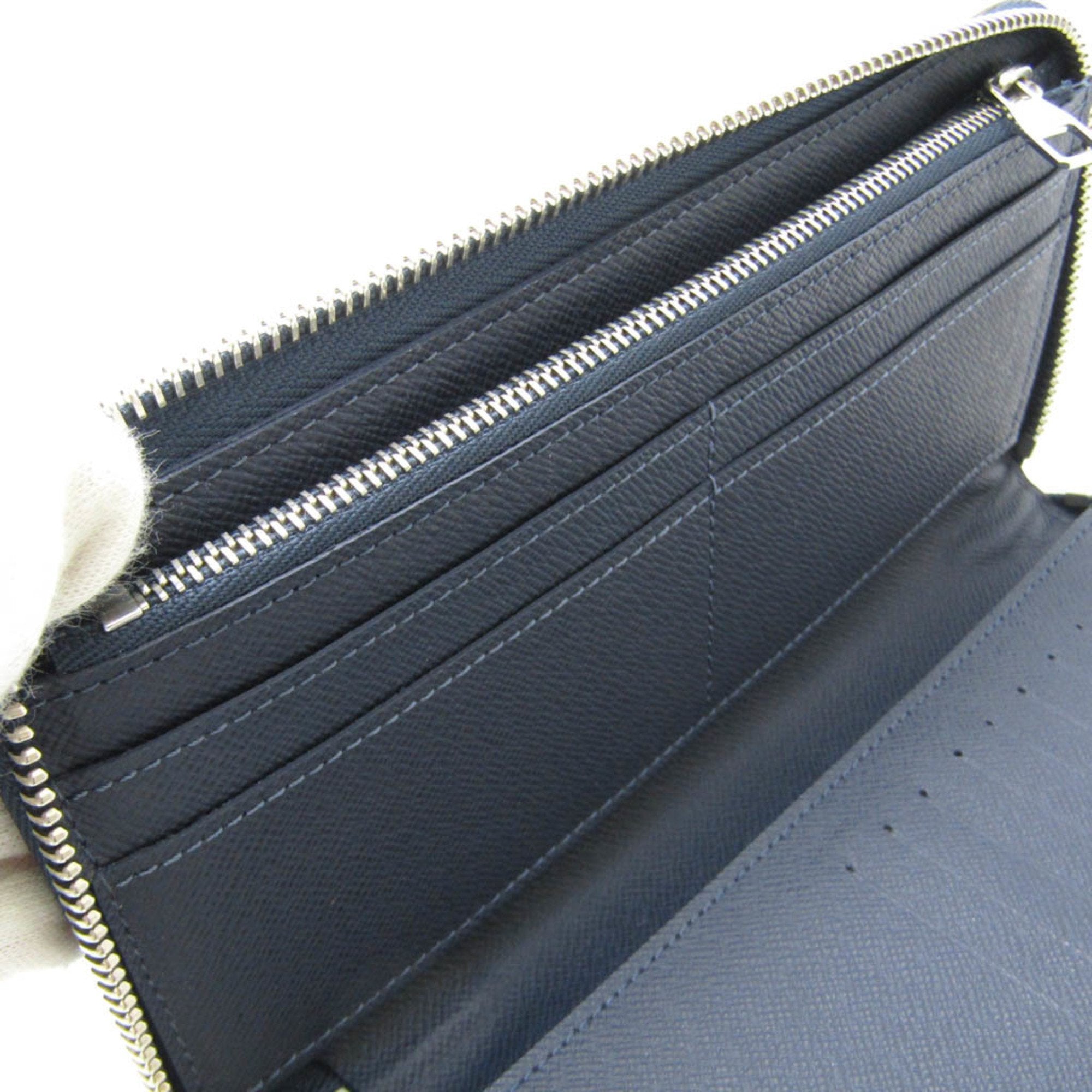 Louis Vuitton Zippy Wallet Navy Leather Wallet (Pre-Owned)