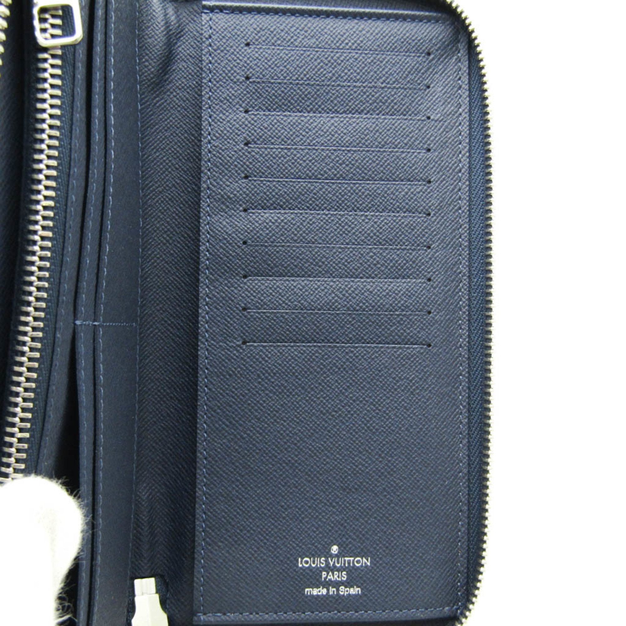 Louis Vuitton Zippy Wallet Navy Leather Wallet (Pre-Owned)