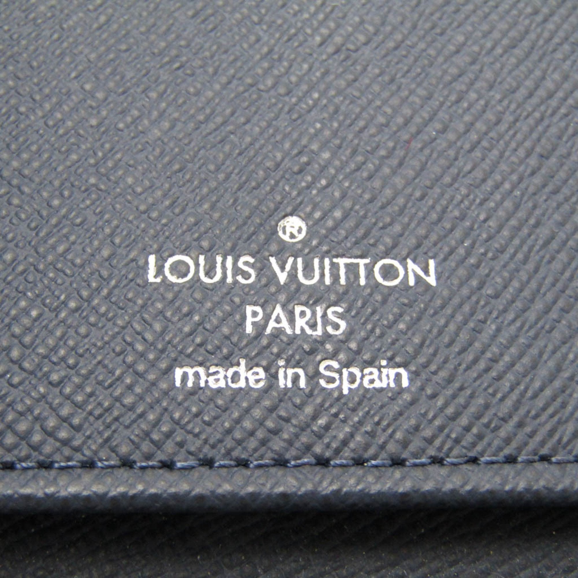 Louis Vuitton Zippy Wallet Navy Leather Wallet (Pre-Owned)