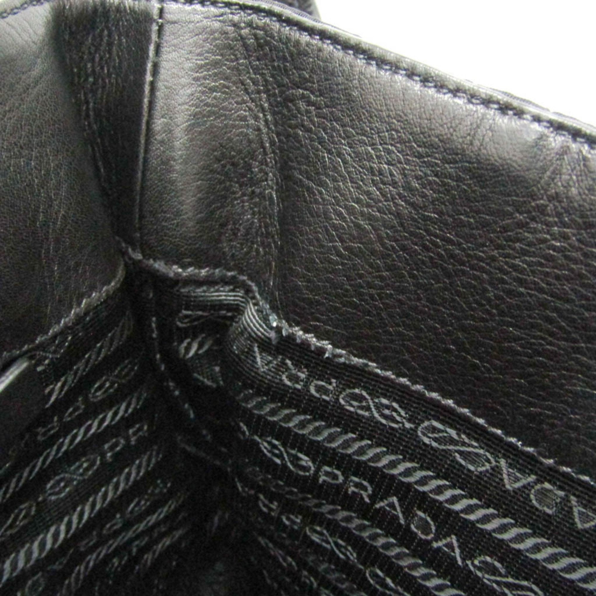 Prada Tessuto Black Polyester Shoulder Bag (Pre-Owned)