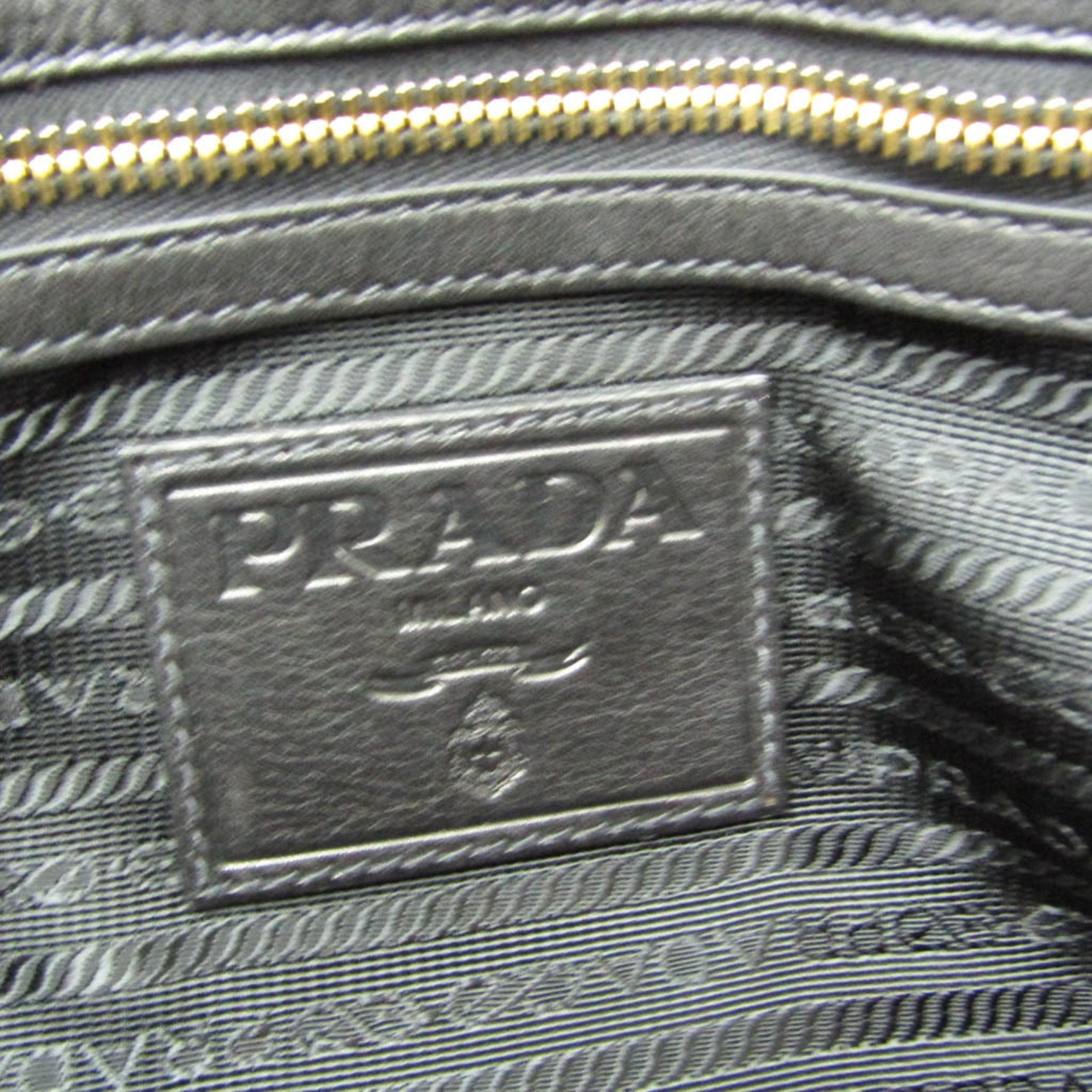 Prada Tessuto Black Polyester Shoulder Bag (Pre-Owned)