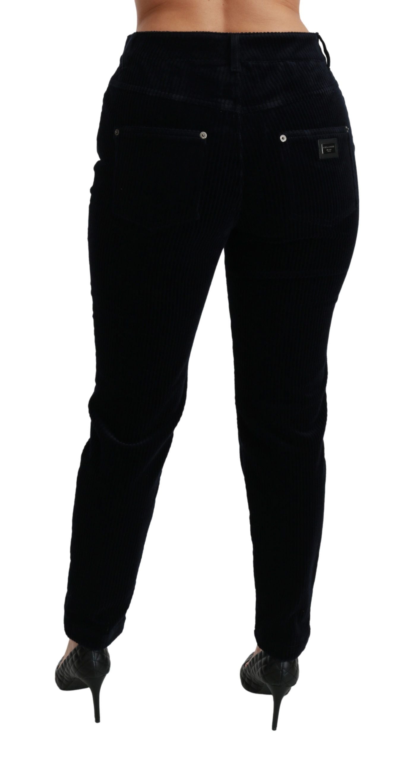 Dolce & Gabbana Chic Mid Waist Skinny Corduroy Women's Jeans