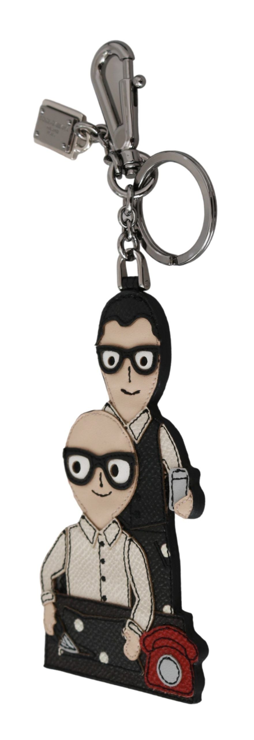 Dolce & Gabbana Leather Dominico Stefano #DGFAMILY Logo Badge Women's Keychain