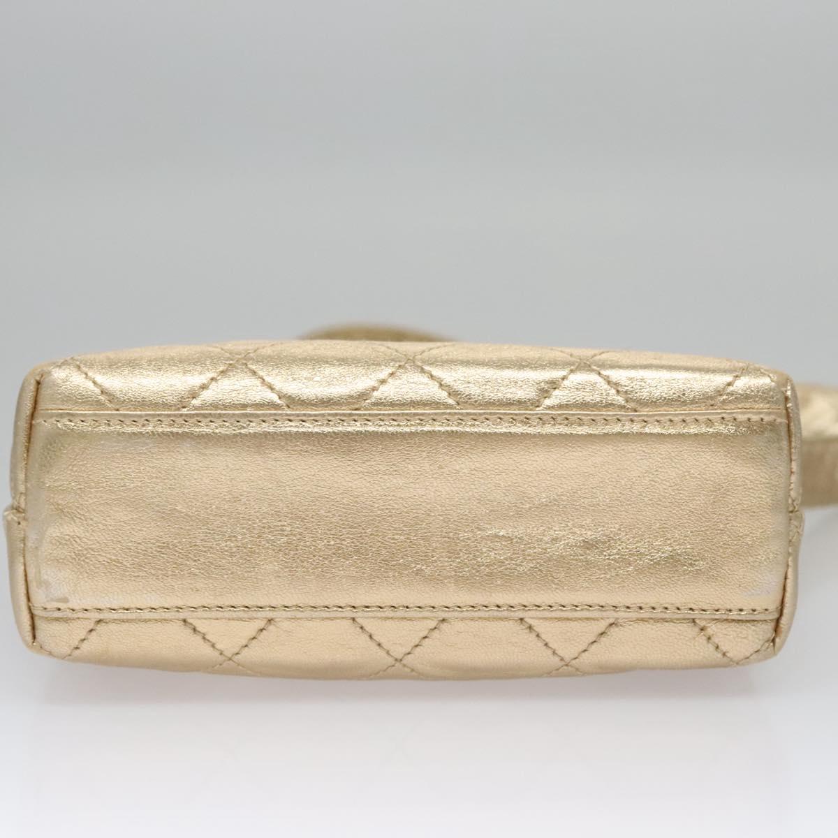 Chanel Quilted Gold Leather Shoulder Bag (Pre-Owned)