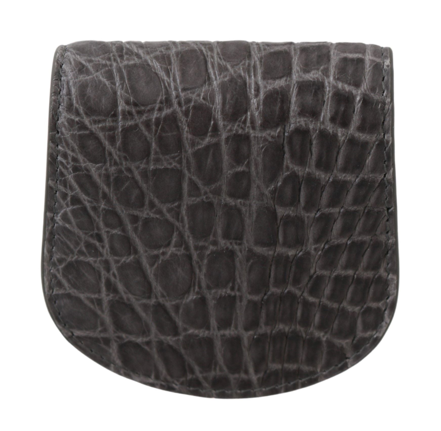 Dolce & Gabbana Gray Exotic Skin Condom Case Holder Pocket Men's Wallet