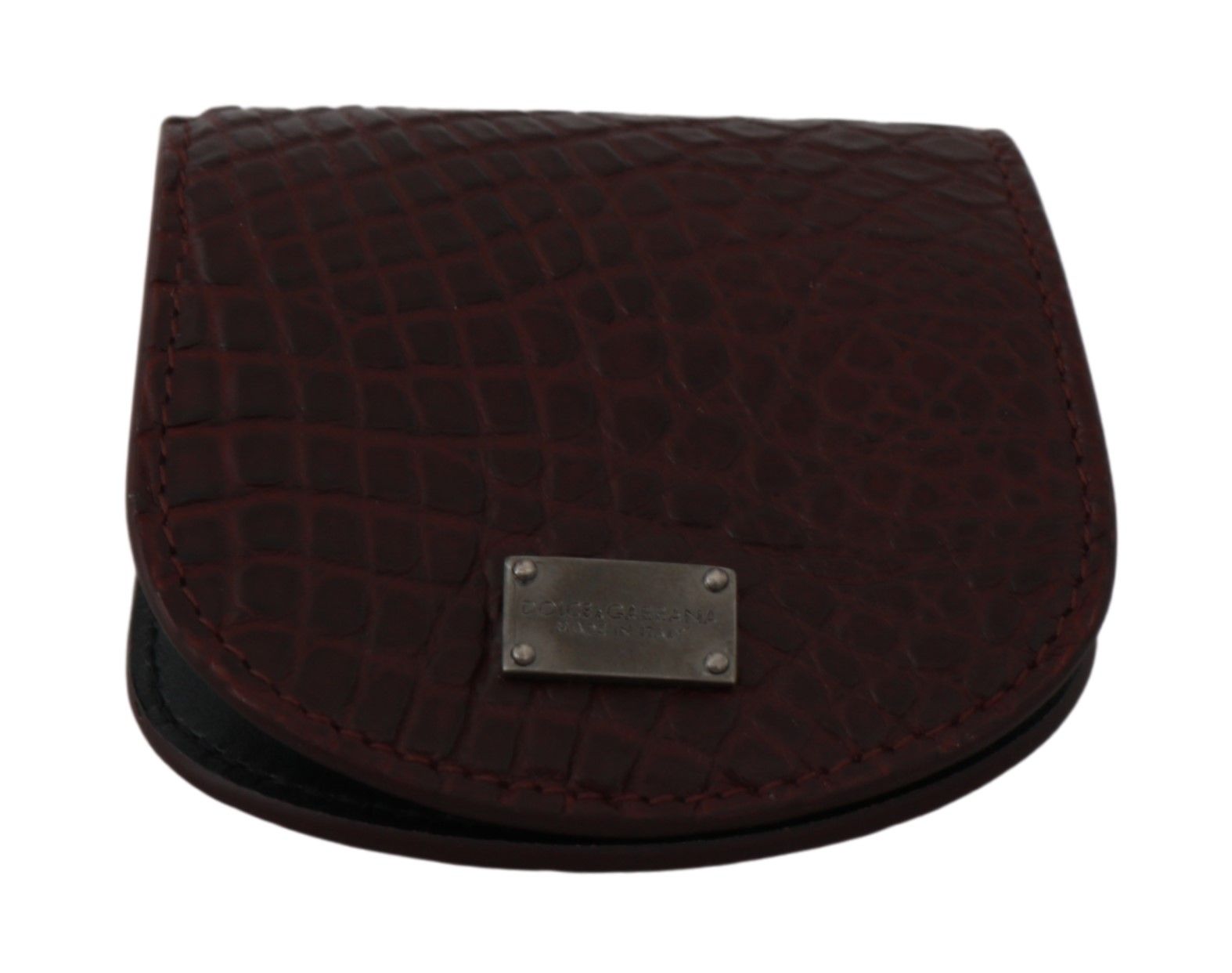 Dolce & Gabbana Brown Exotic Skin Pocket Condom Case Men's Holder