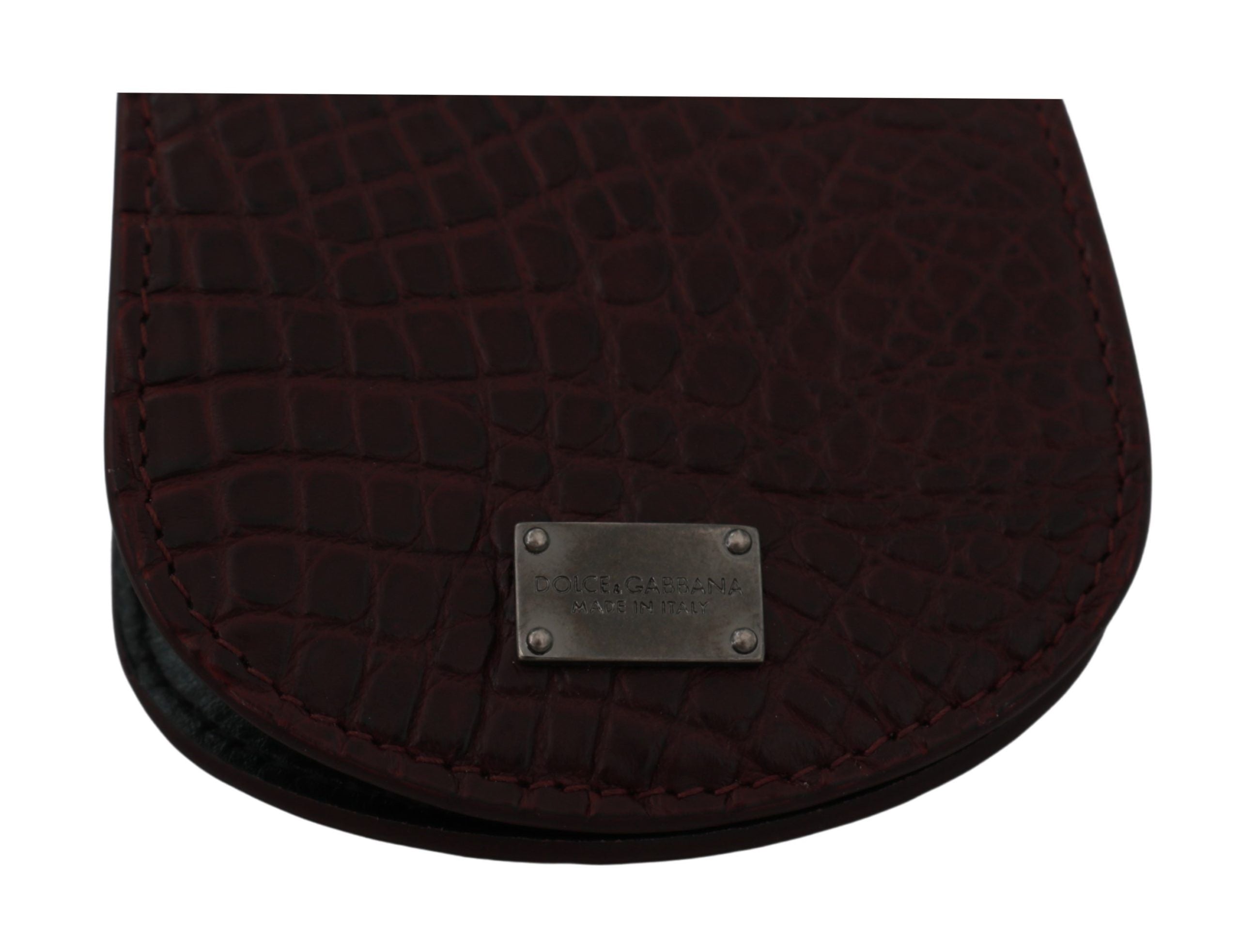 Dolce & Gabbana Brown Exotic Skin Pocket Condom Case Men's Holder