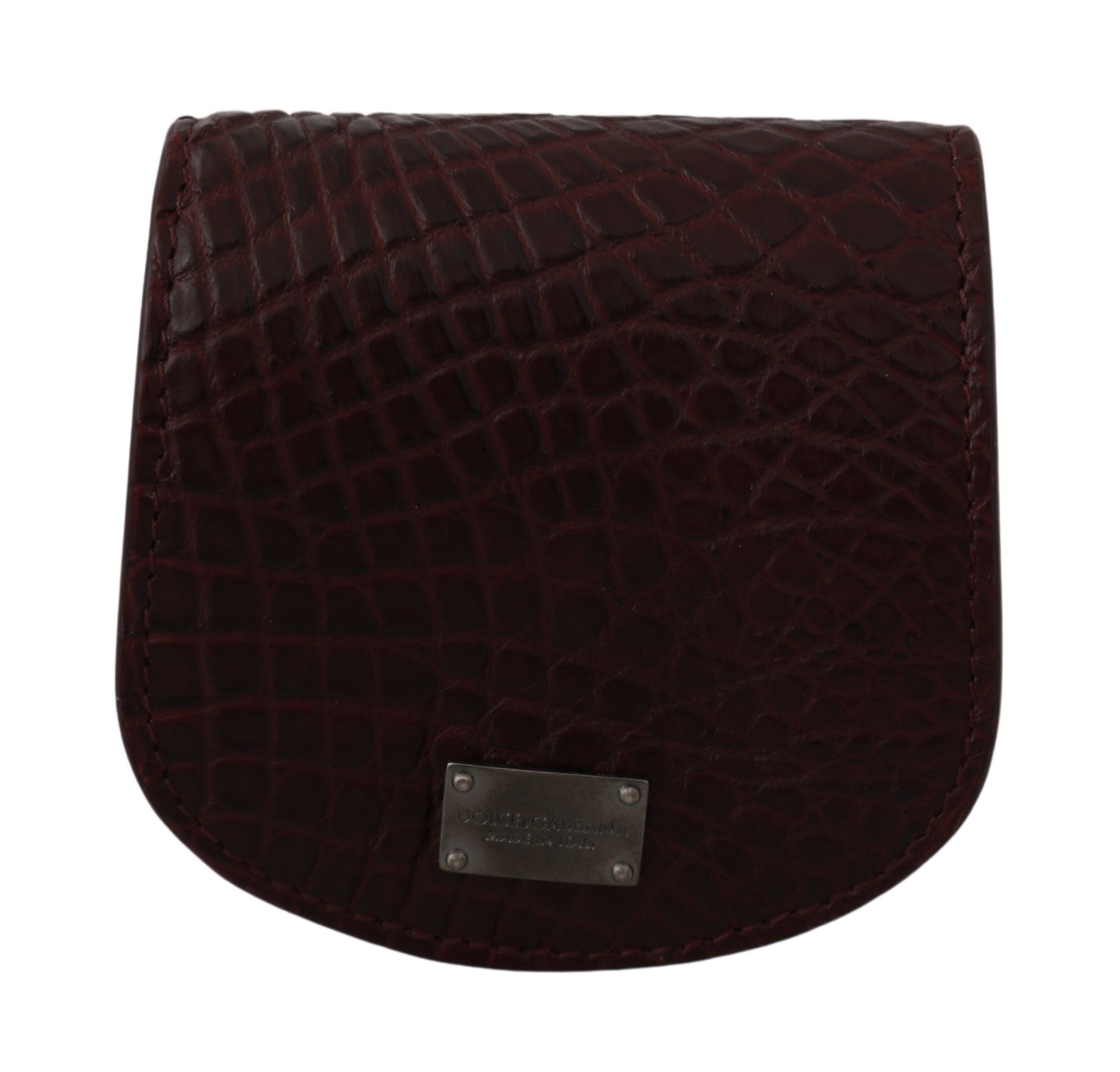 Dolce & Gabbana Brown Exotic Skin Pocket Condom Case Men's Holder
