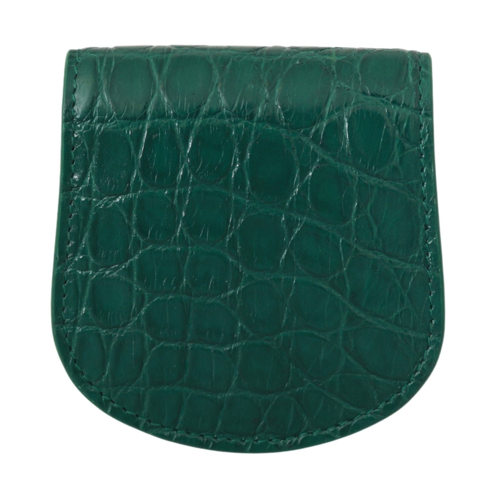 Dolce & Gabbana Green Exotic Skins Condom Case Holder Men's Wallet