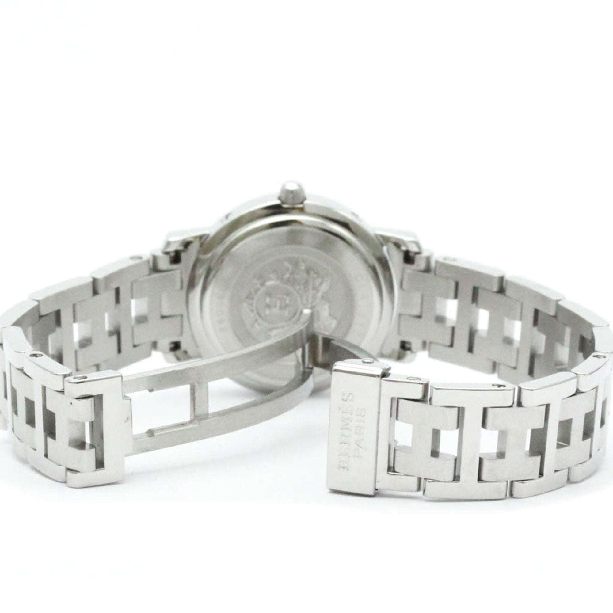 Hermès Clipper White Steel Bag Watch (Pre-Owned)