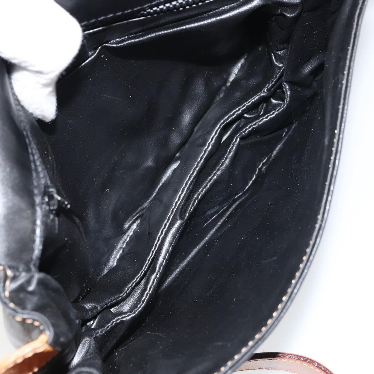 Celine Vintage Leather Black Leather Shoulder Bag Bag (Pre-Owned)