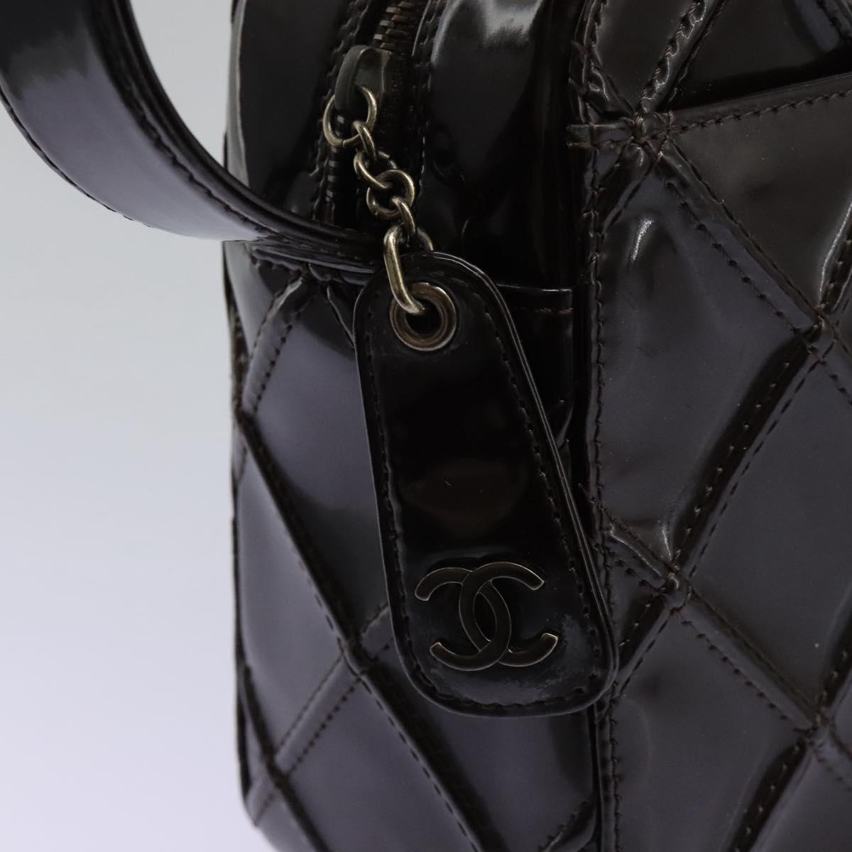 Chanel Camera Brown Patent Leather Shoulder Bag (Pre-Owned)