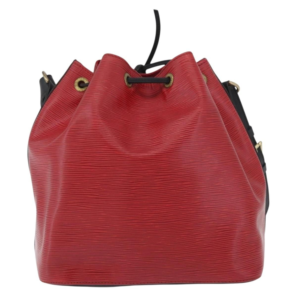 Louis Vuitton Bicolor Petit Noe Epi Leather Red Leather Handbag (Pre-Owned)