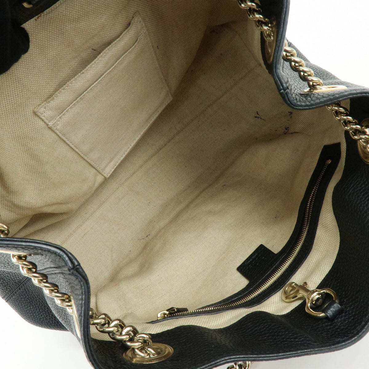 Gucci Soho Chain Strap Leather Black Leather Shoulder Bag Bag (Pre-Owned)