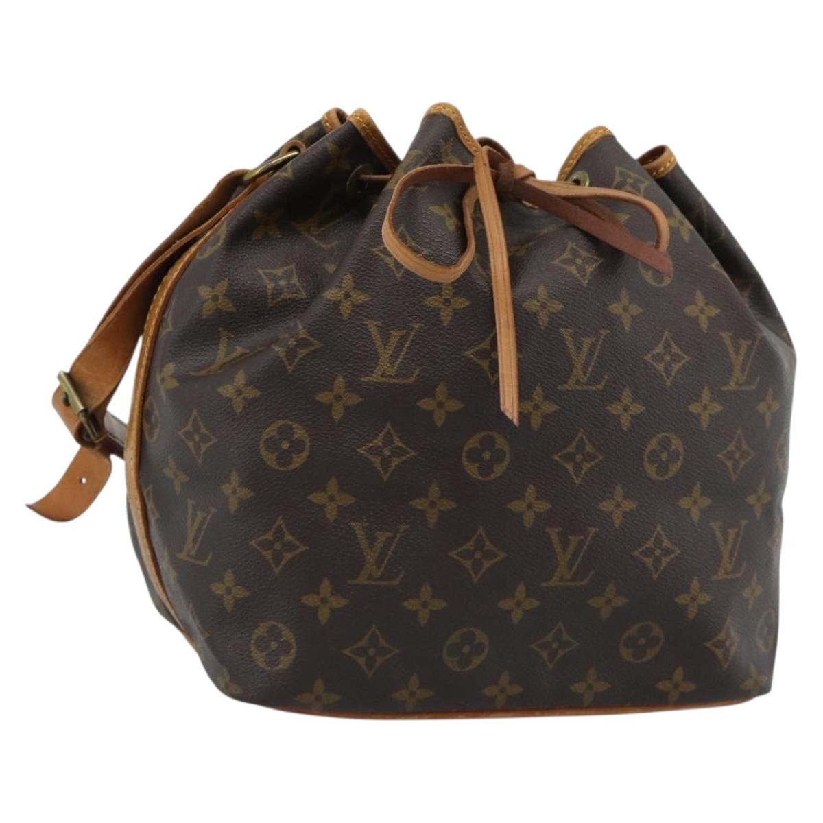 Louis Vuitton Petit Noe Monogram Canvas Brown Canvas Shoulder Bag Bag (Pre-Owned)